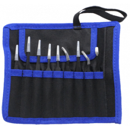 Pochette 9 pinces brucelles